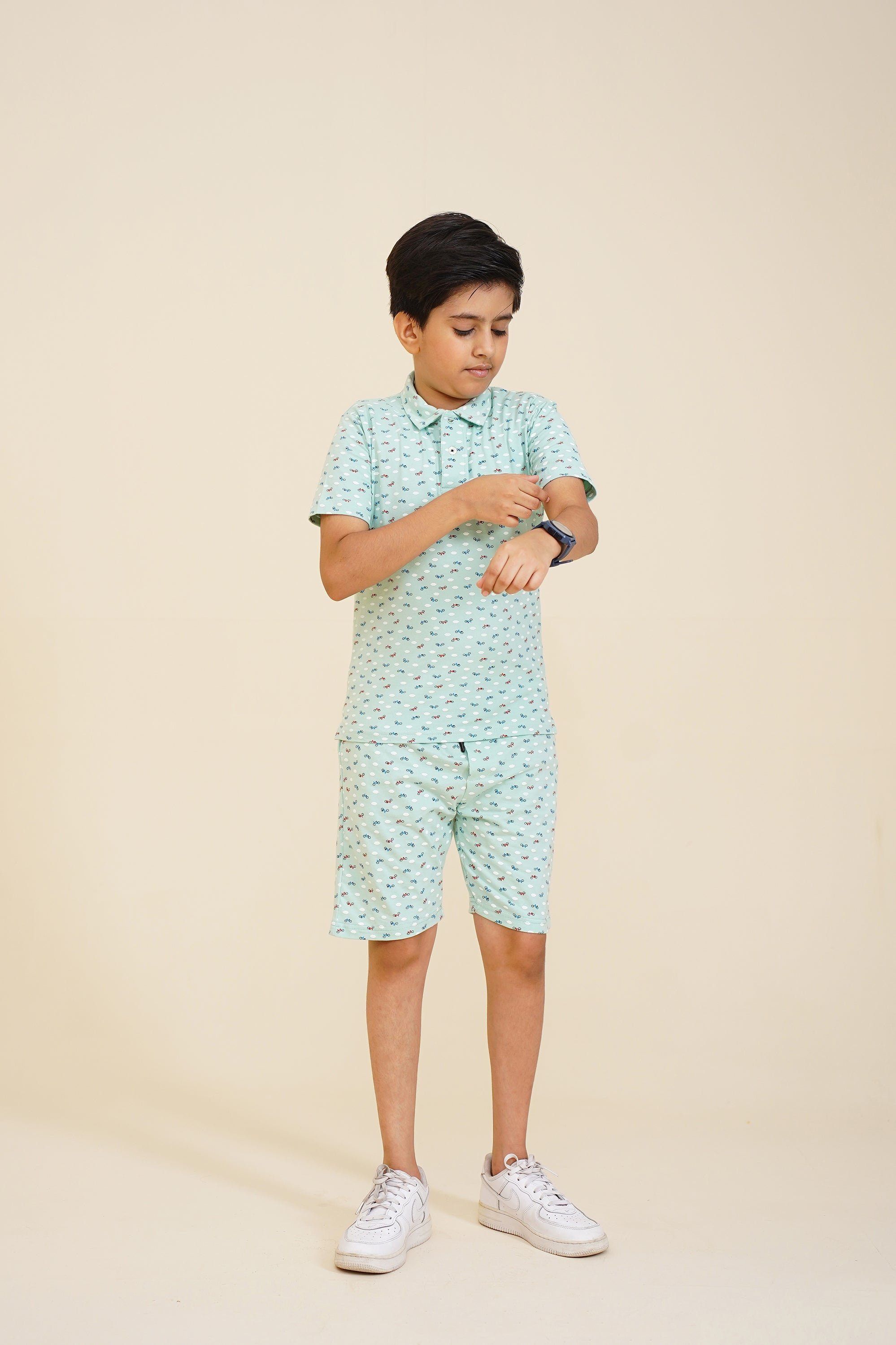 BOY PRINTED LIGHT GREEN POLO Reality