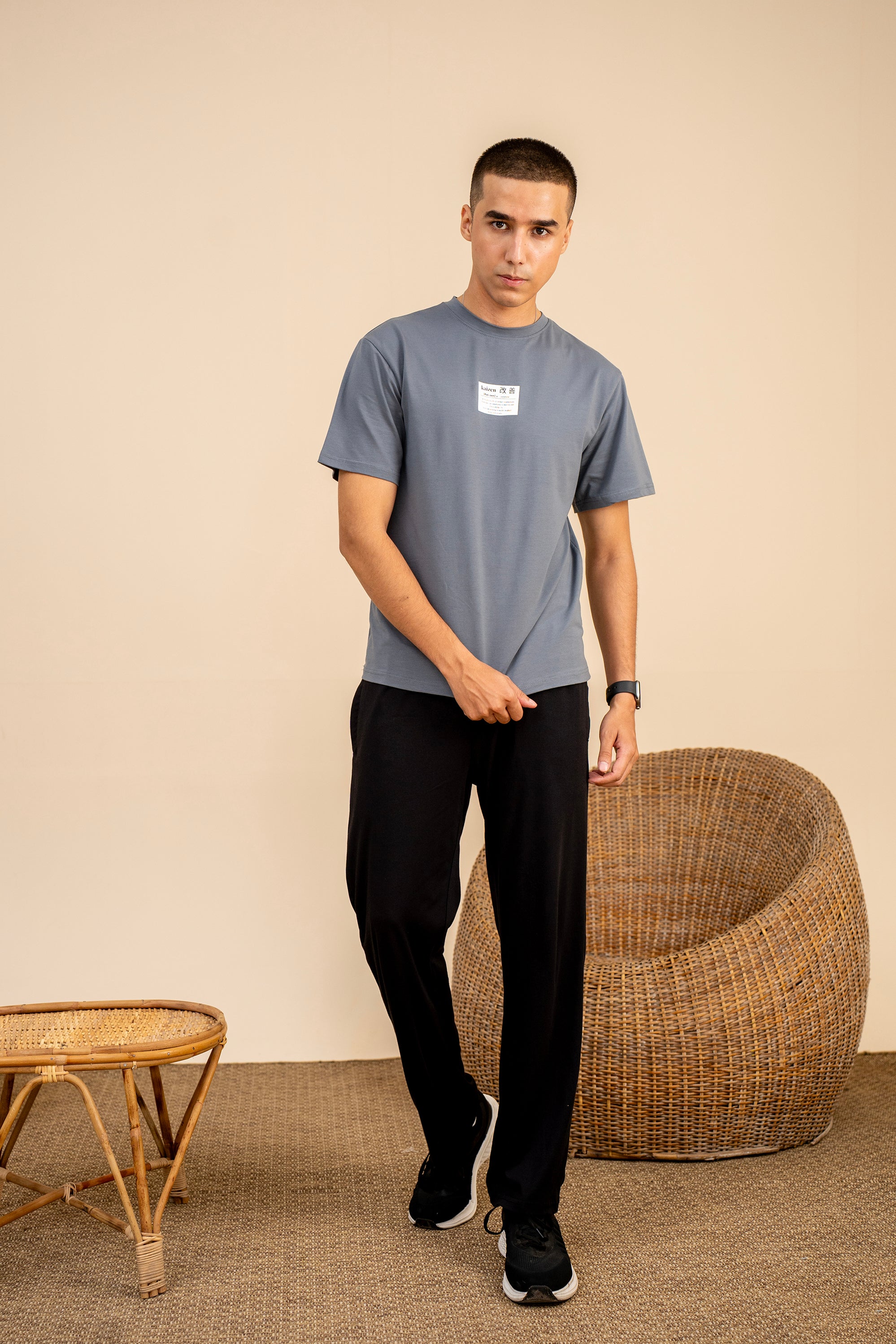 men KAI-ZEN GRAPHIC GRAY TEE Reality