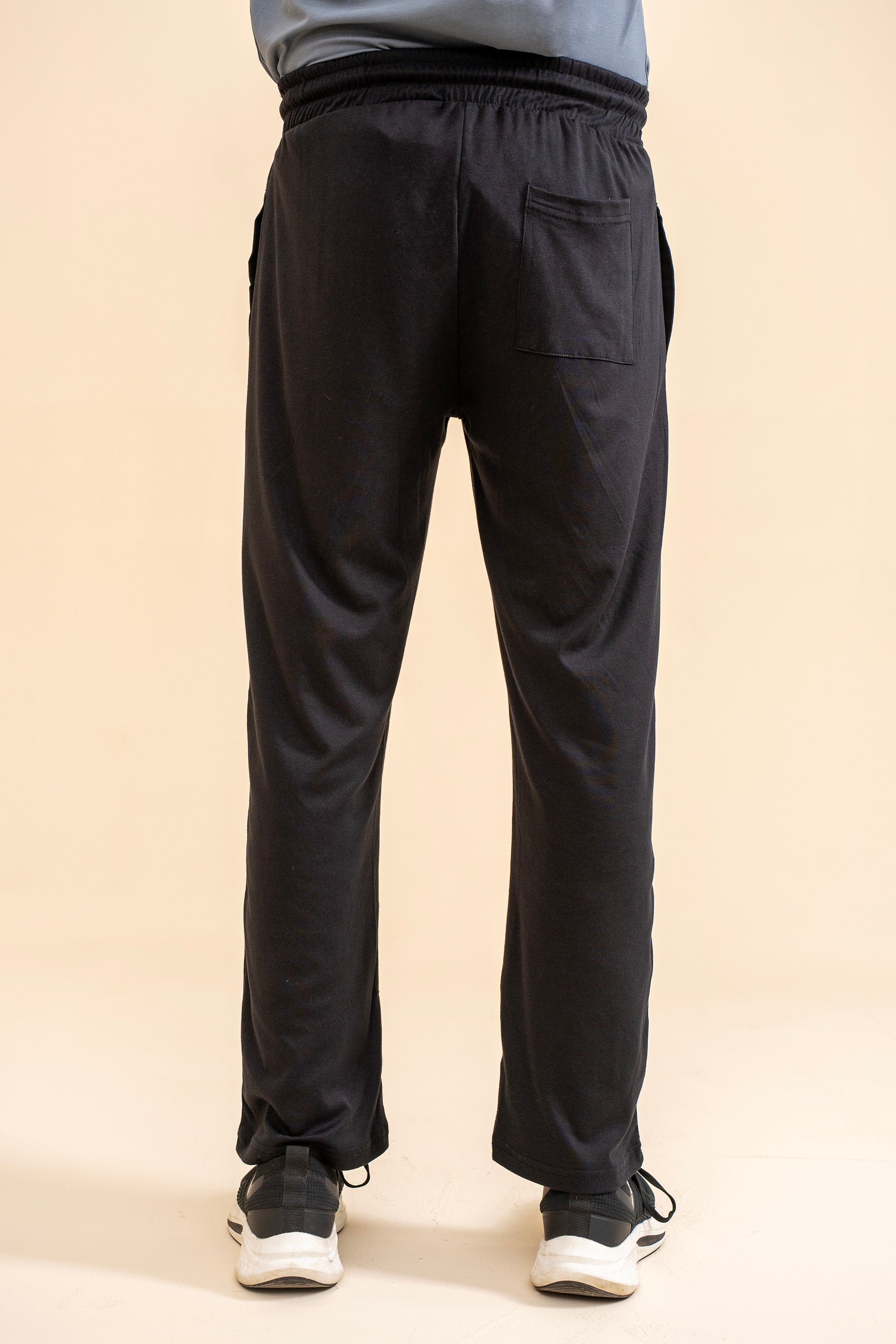 BLACK INTERLOCK KNITTED TROUSER Reality