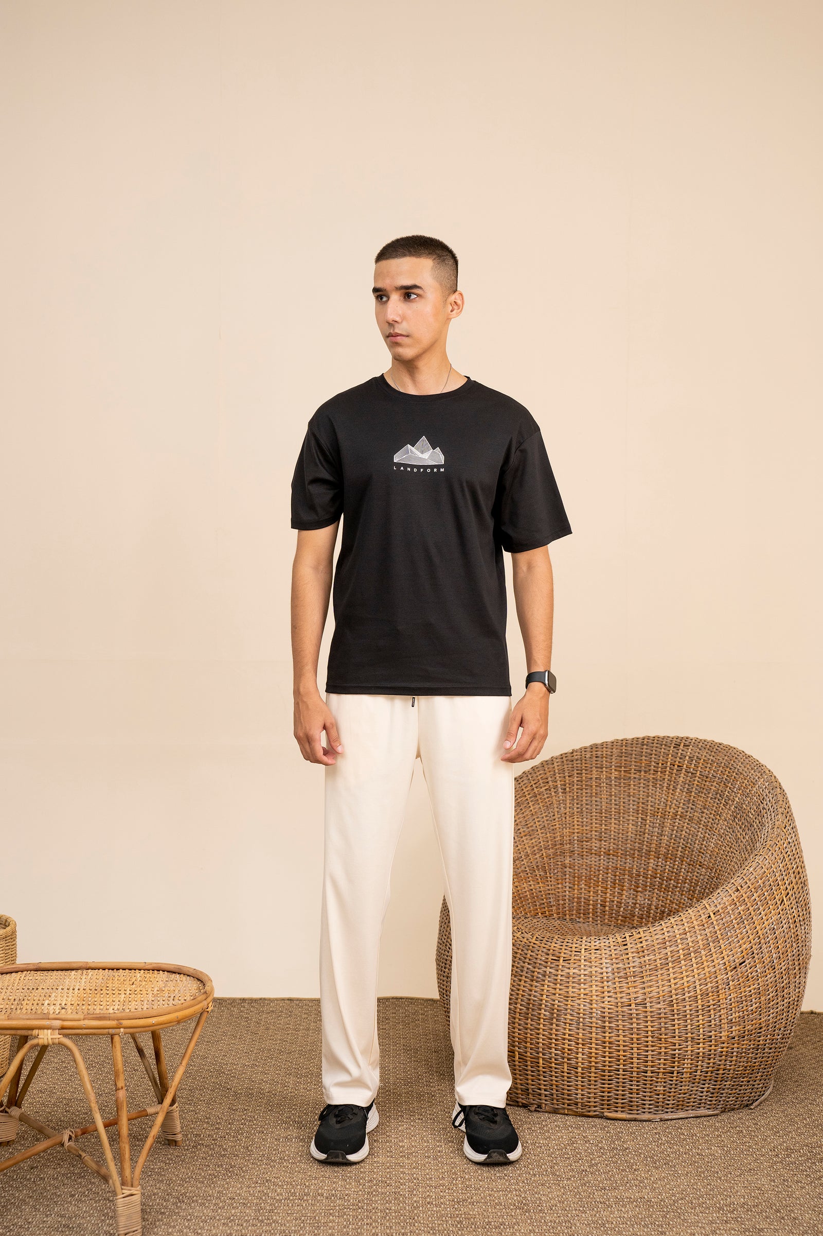 JET BALCK LYCRA JERSEY TEE