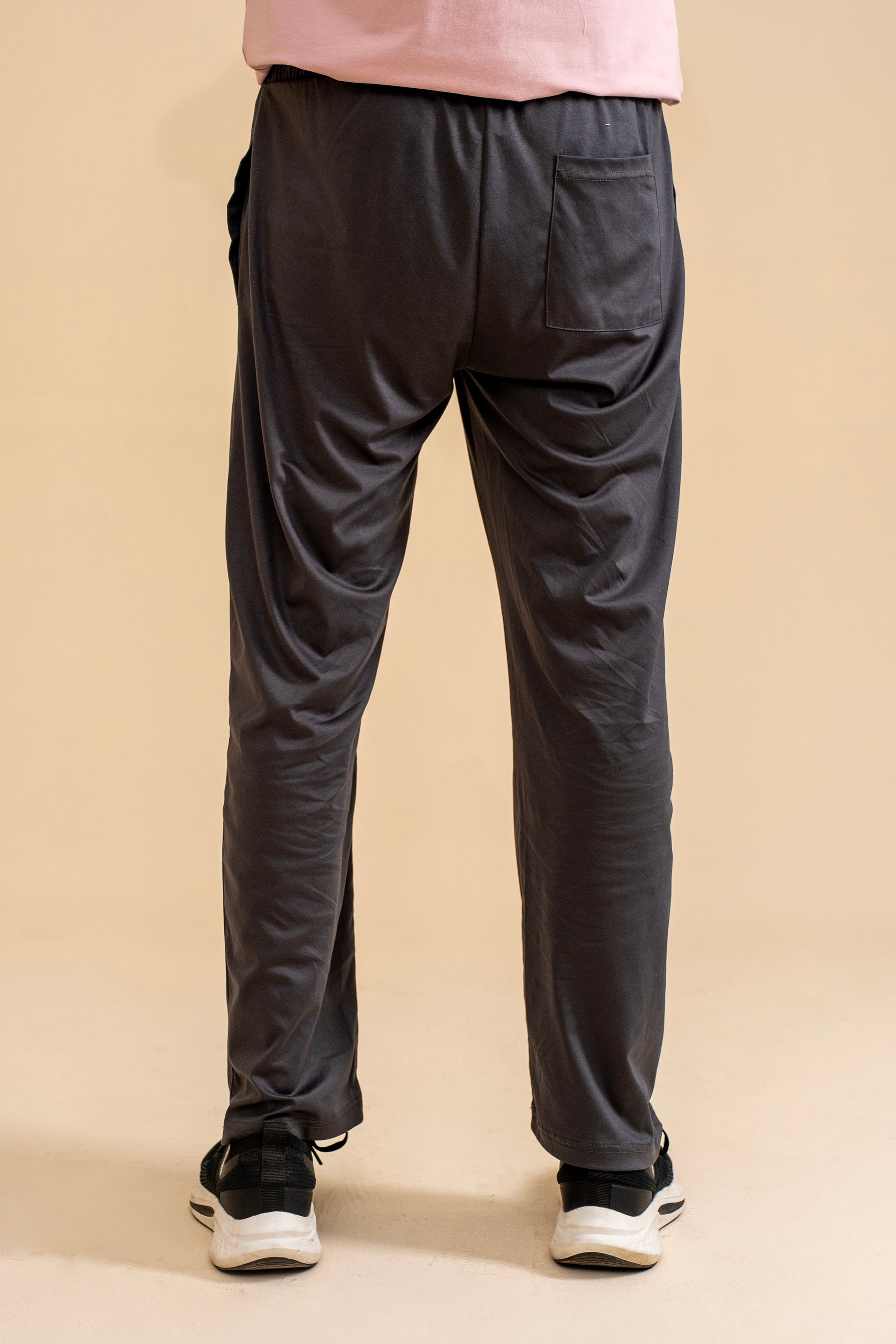 DARK GREY INTERLOCK KNITTED TROUSER Reality