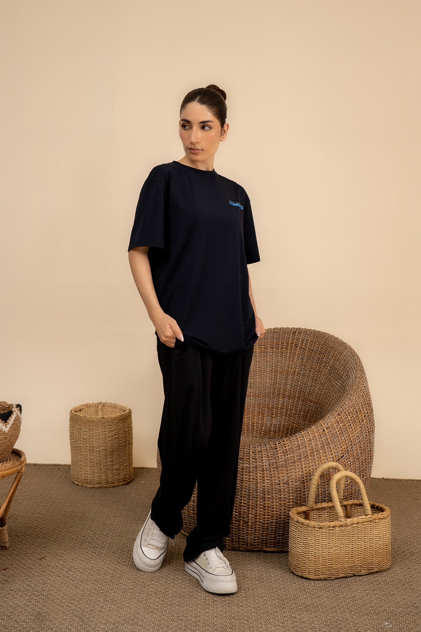BALCK LYCRA JERSEY TEE Reality