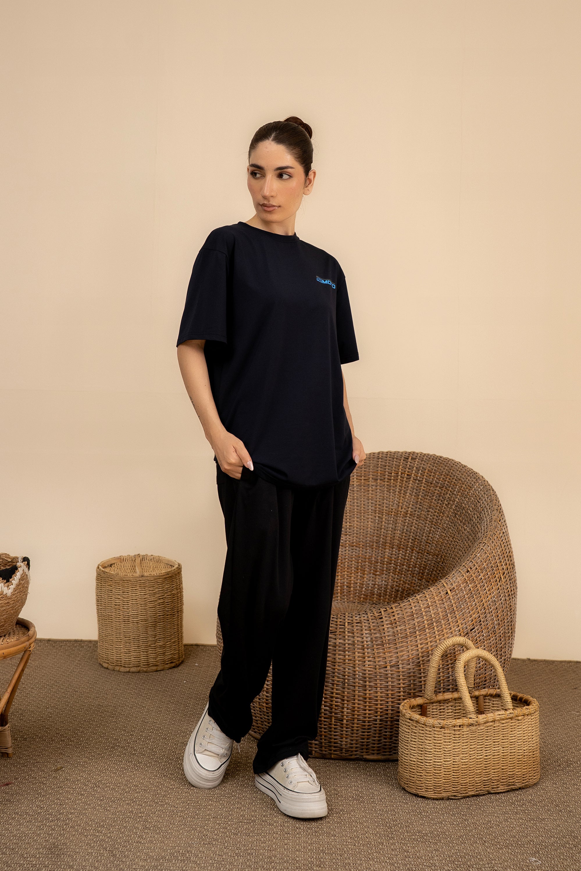 BALCK LYCRA JERSEY TEE Reality