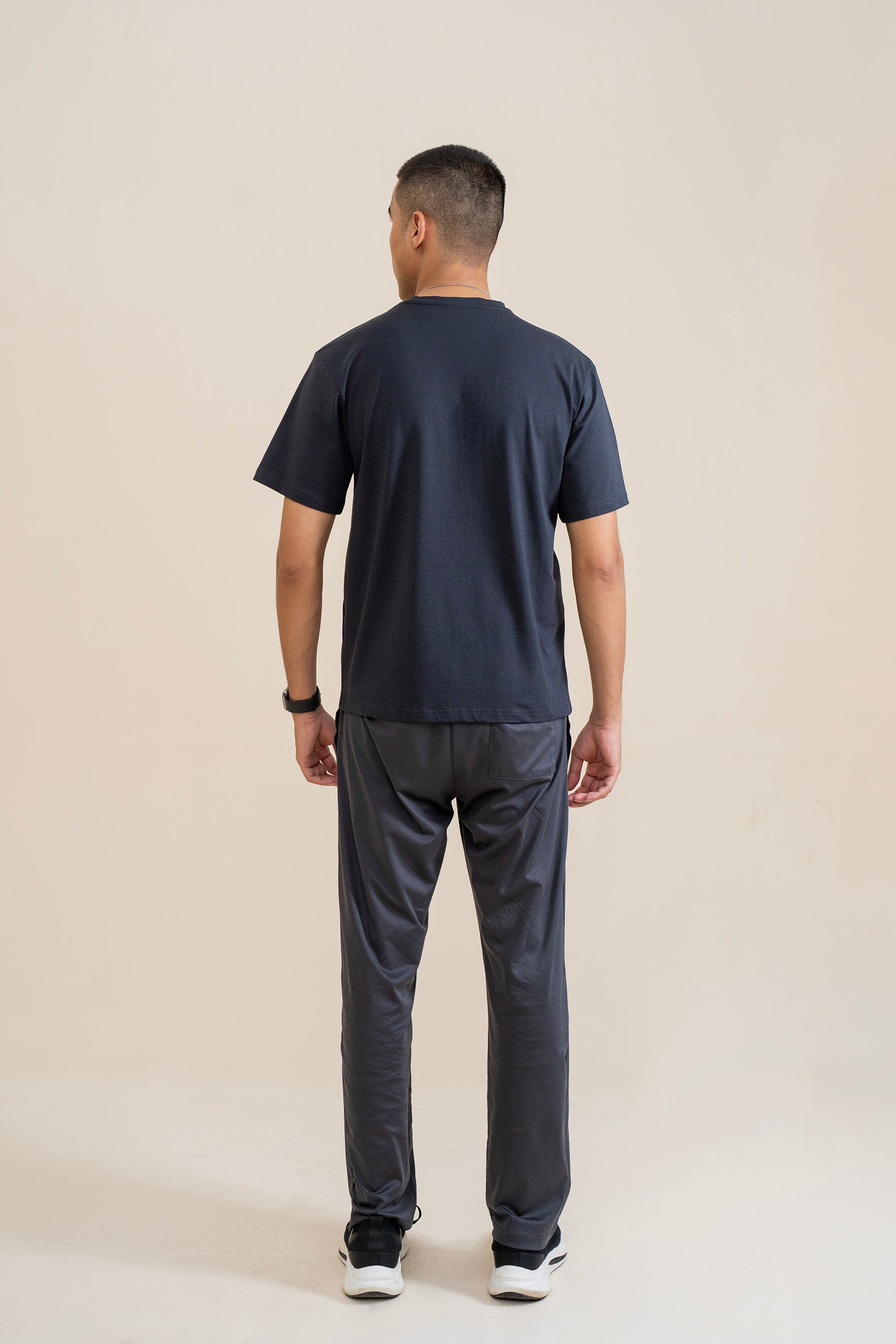 CHARCOAL LYCRA JERSEY TEE Reality