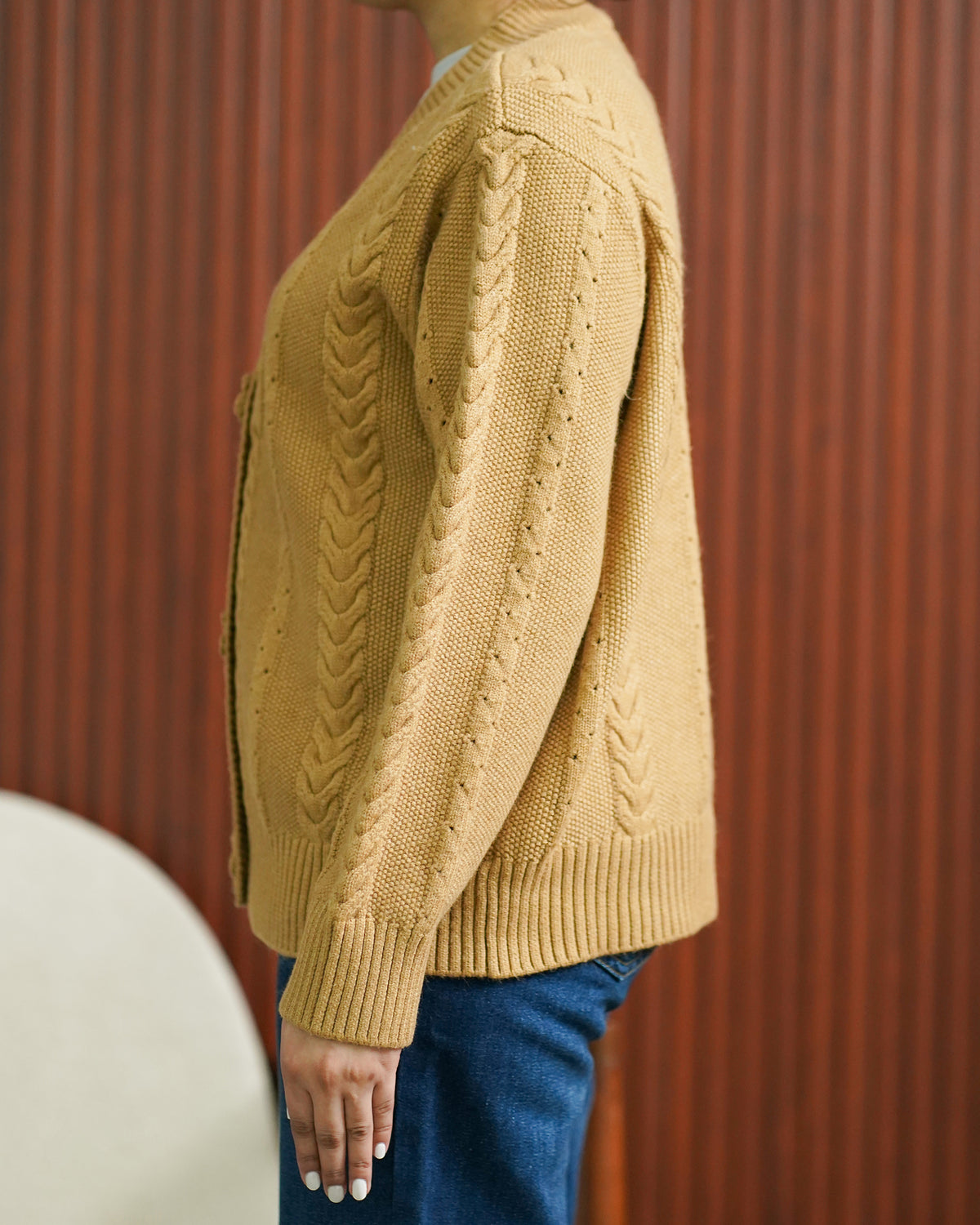 LADIES BROWN SWEATER Reality