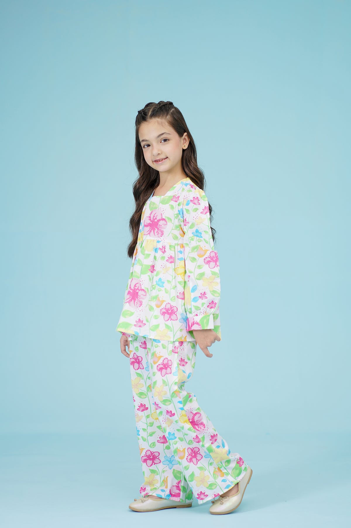 FLORAL PRINTED WHITE CO-ORD SET