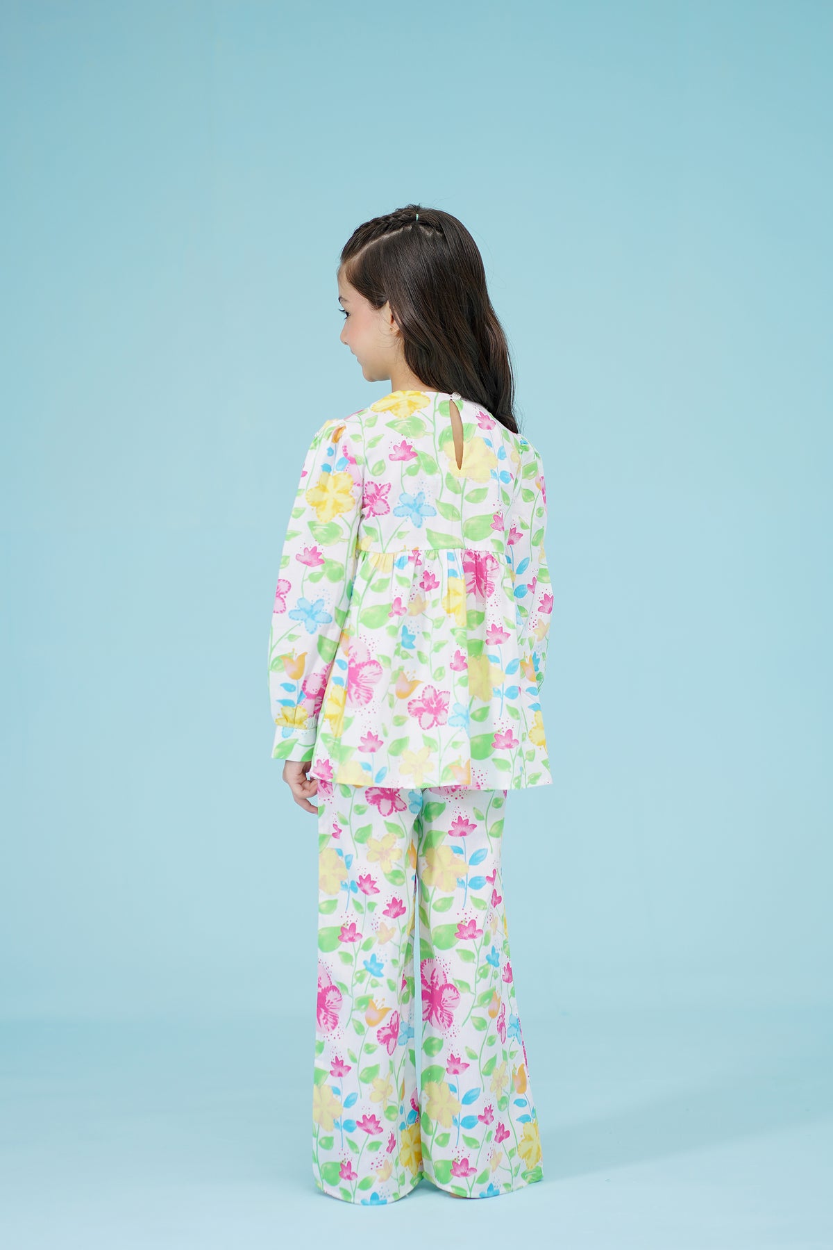 FLORAL PRINTED WHITE CO-ORD SET