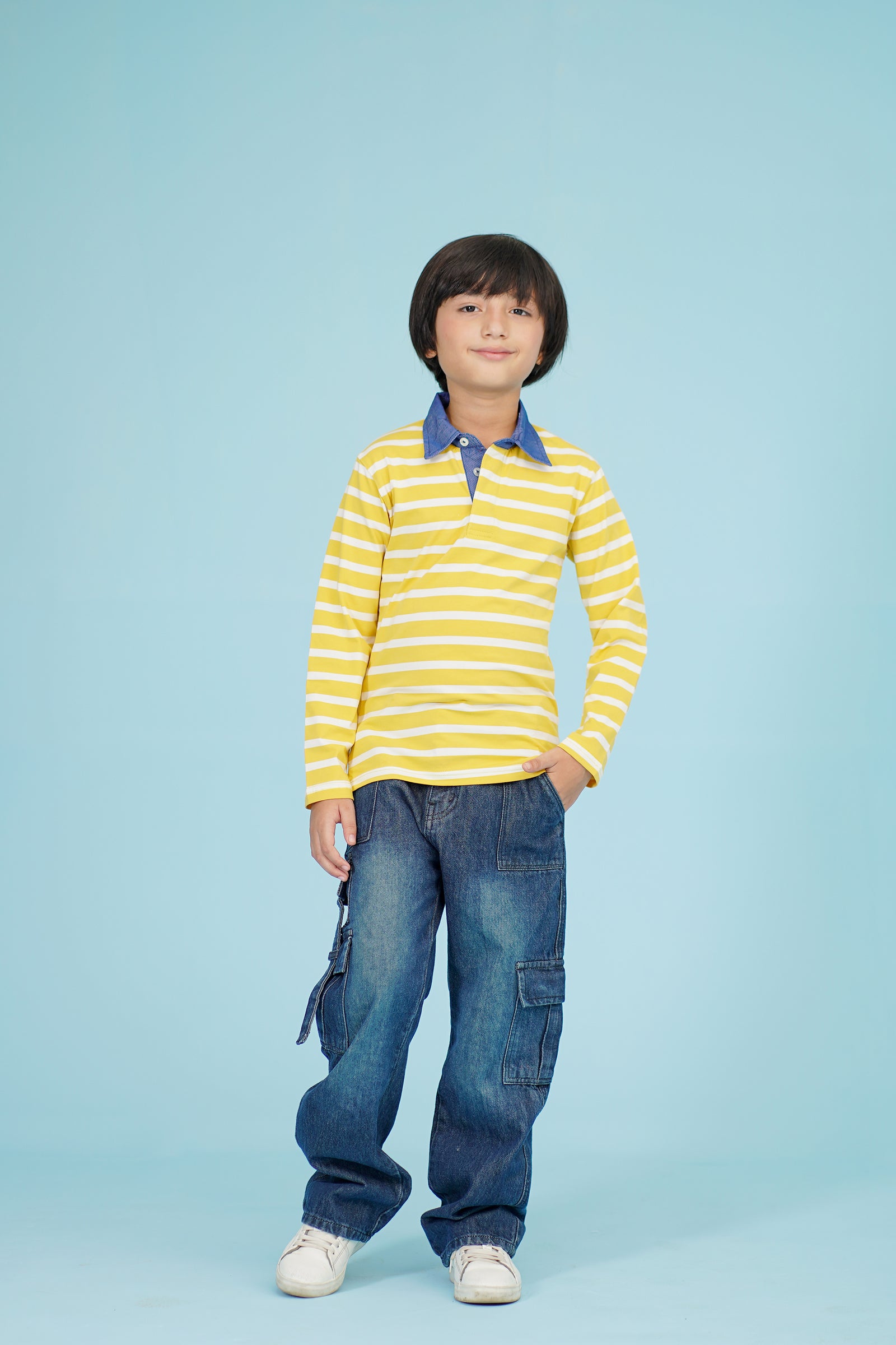 YARN DYED Yellow POLO
