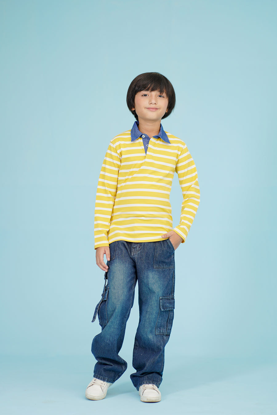 YARN DYED Yellow POLO