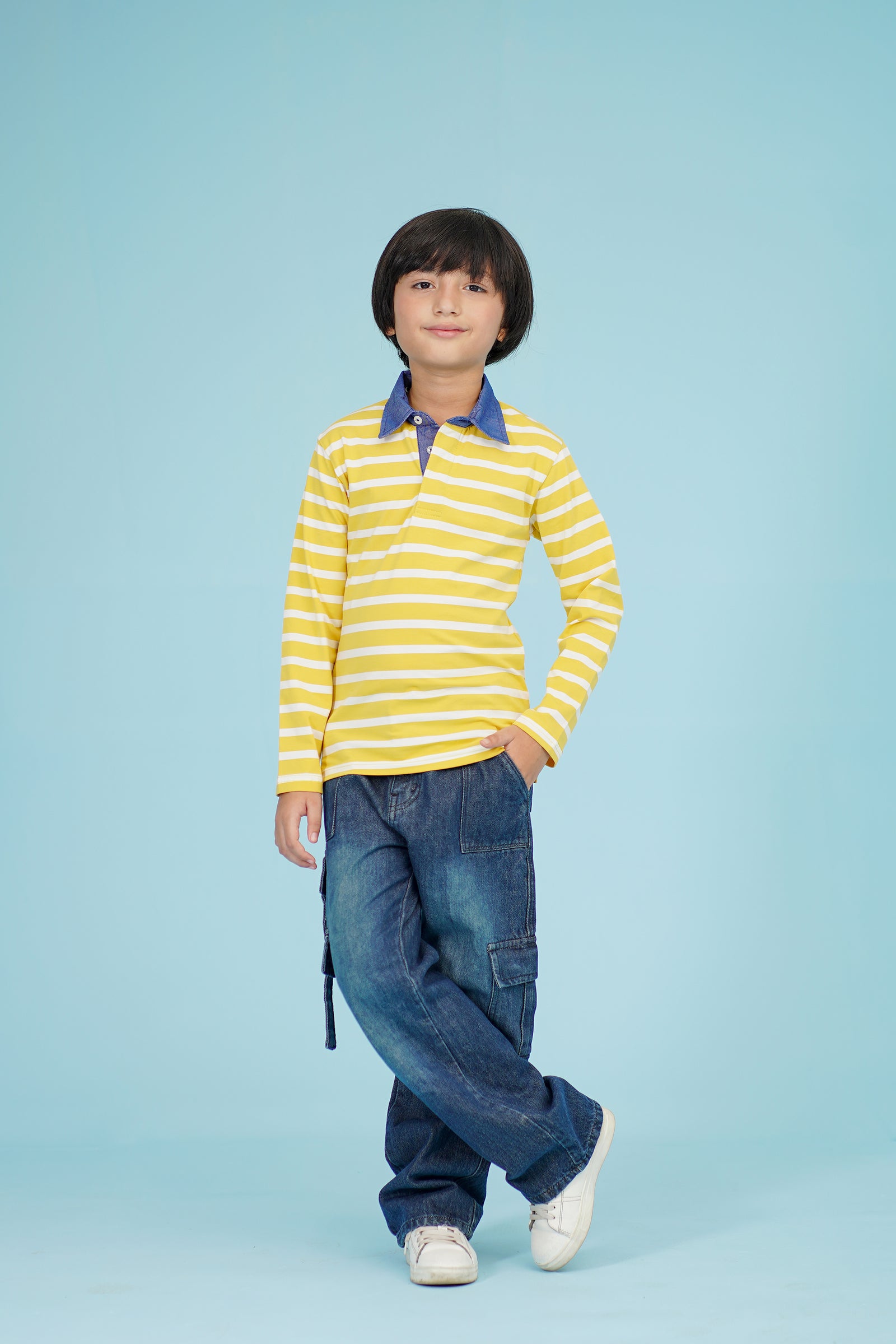 YARN DYED Yellow POLO