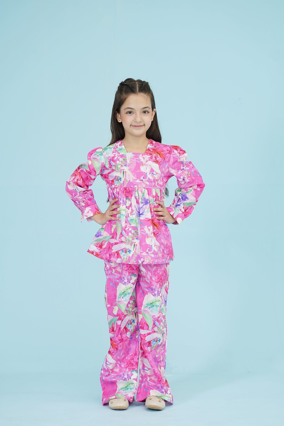 FLORAL PRINTED PINK CO-ORD SET