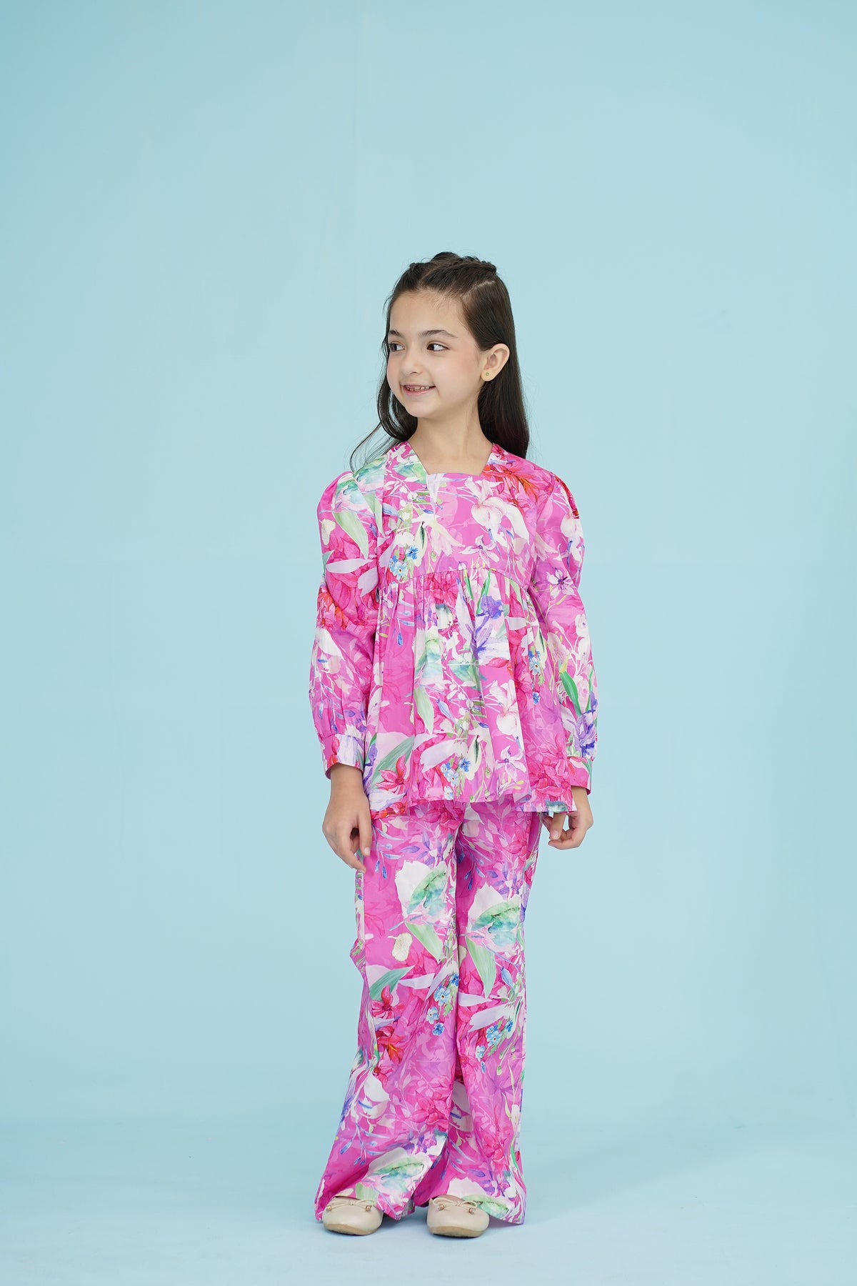 FLORAL PRINTED PINK CO-ORD SET