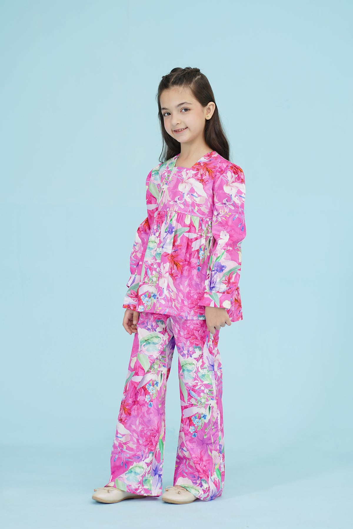 FLORAL PRINTED PINK CO-ORD SET