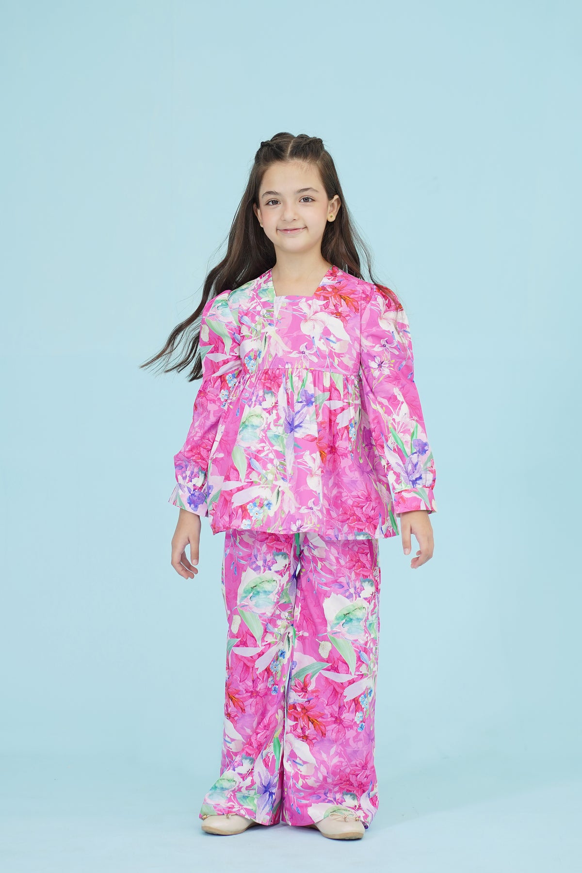 FLORAL PRINTED PINK CO-ORD SET