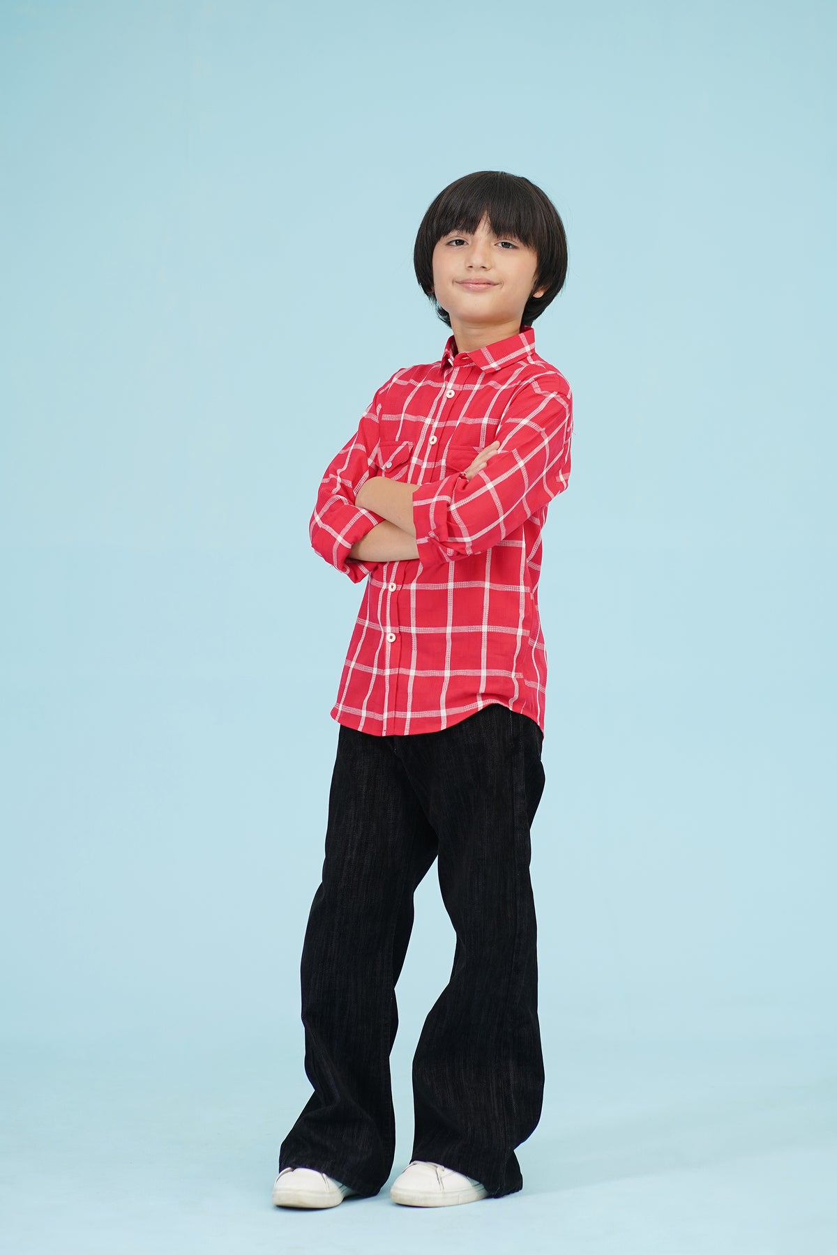 CHECKERD RED SHIRT