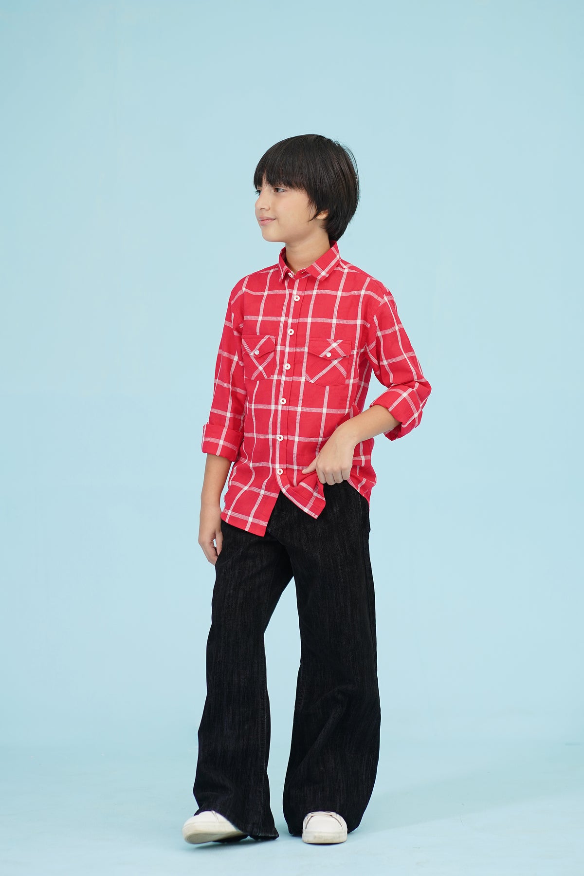 CHECKERD RED SHIRT