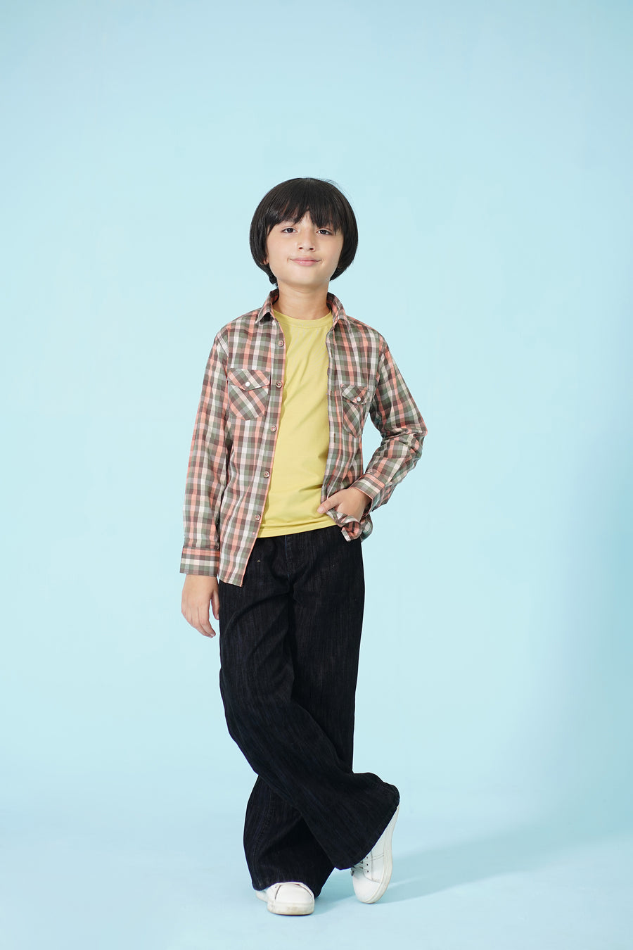 CHECKERD OLIVE SHIRT Reality