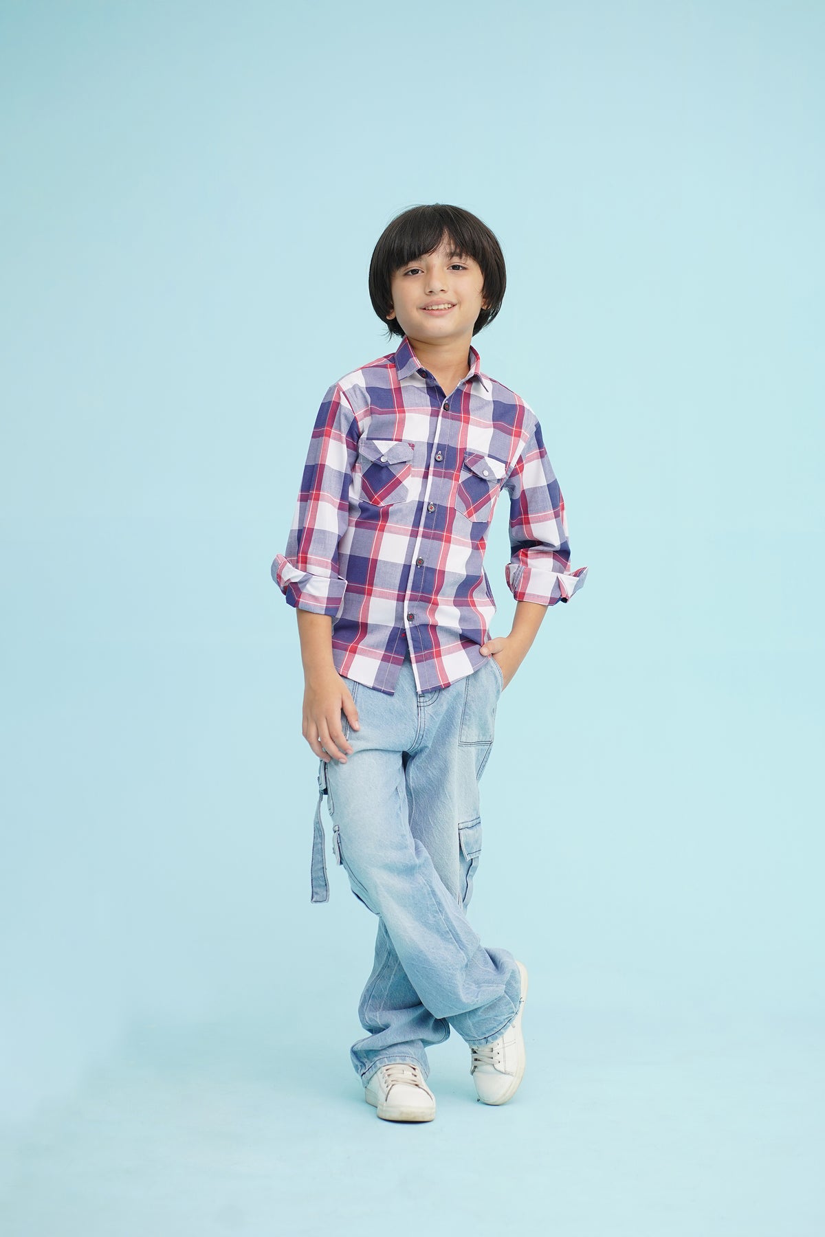 CHECKERD NAVY SHIRT Reality
