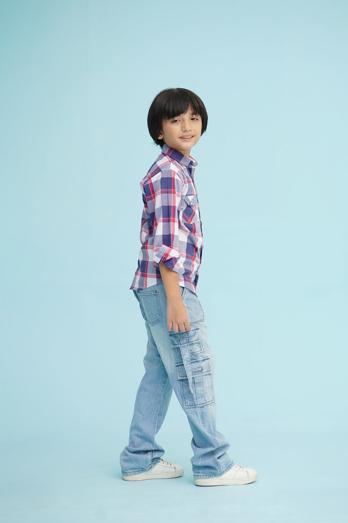 CHECKERD NAVY SHIRT Reality