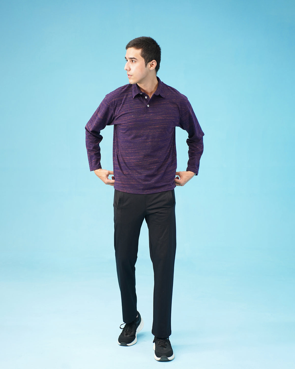 TEXTURED NAVY POLO Reality