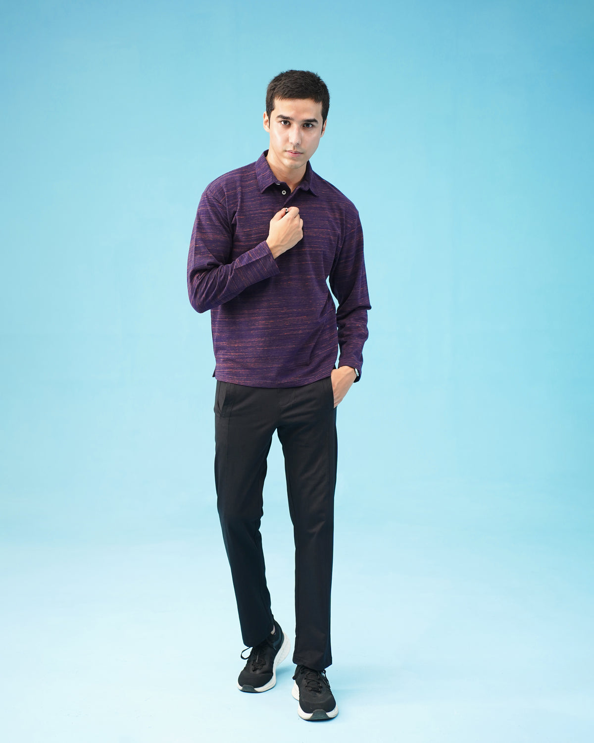 TEXTURED navy POLO Reality