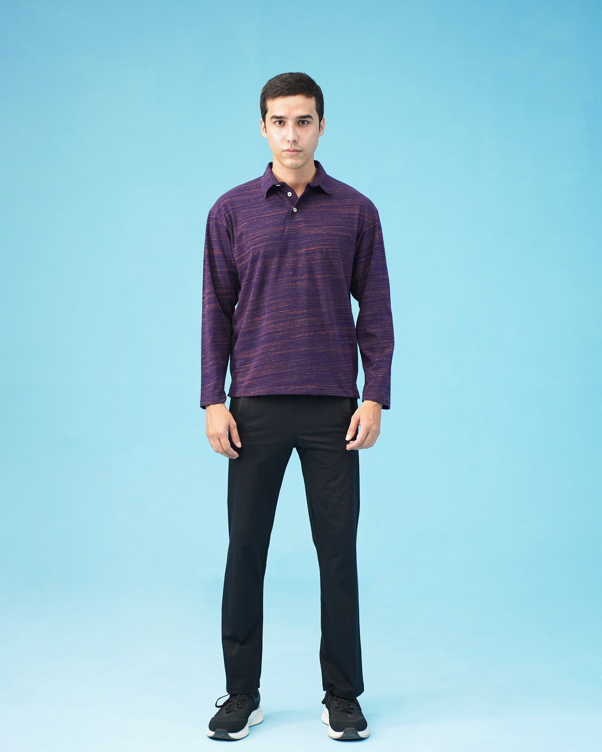 TEXTURED navy POLO