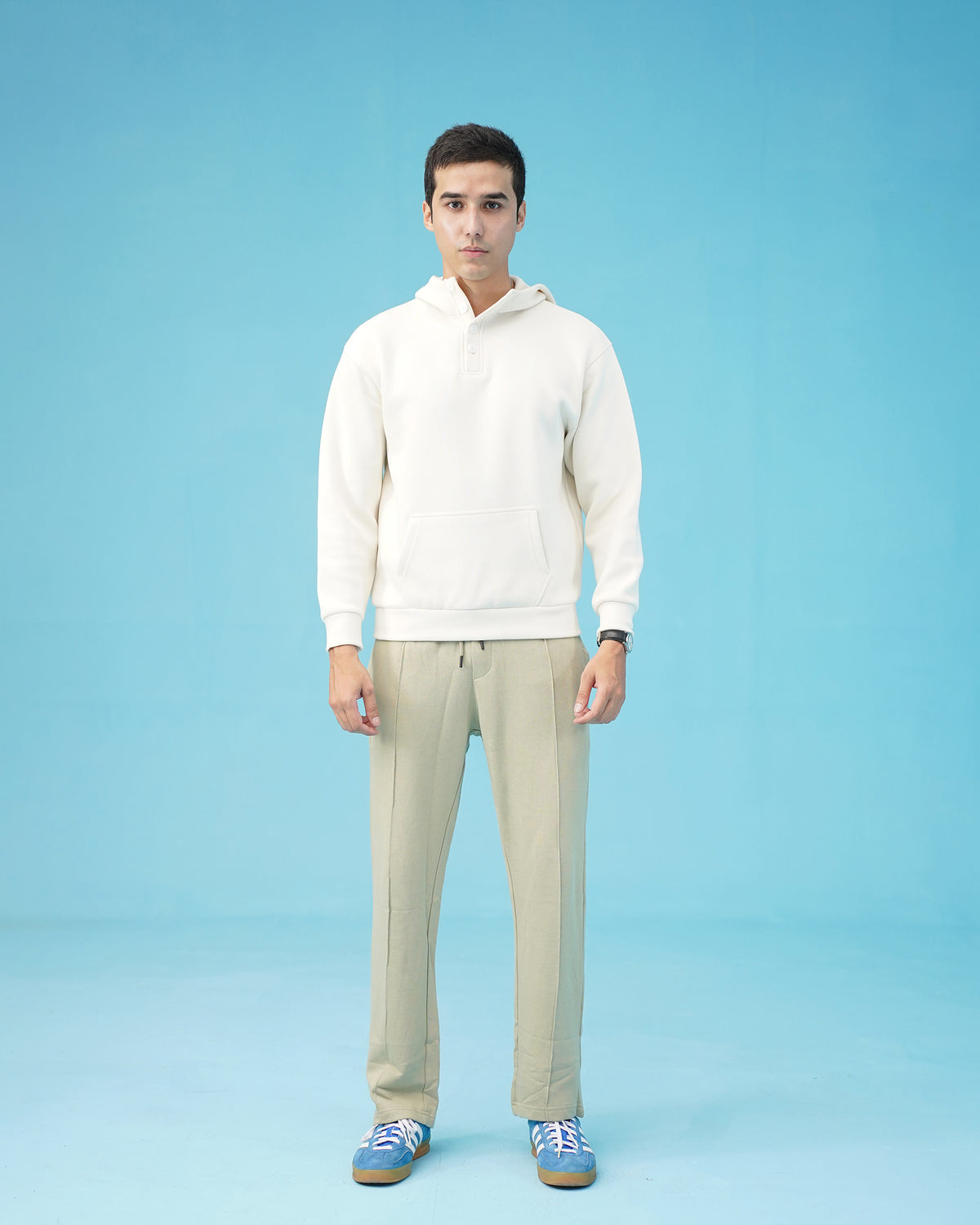 PLACKET OFF WITHE HOODIE Reality