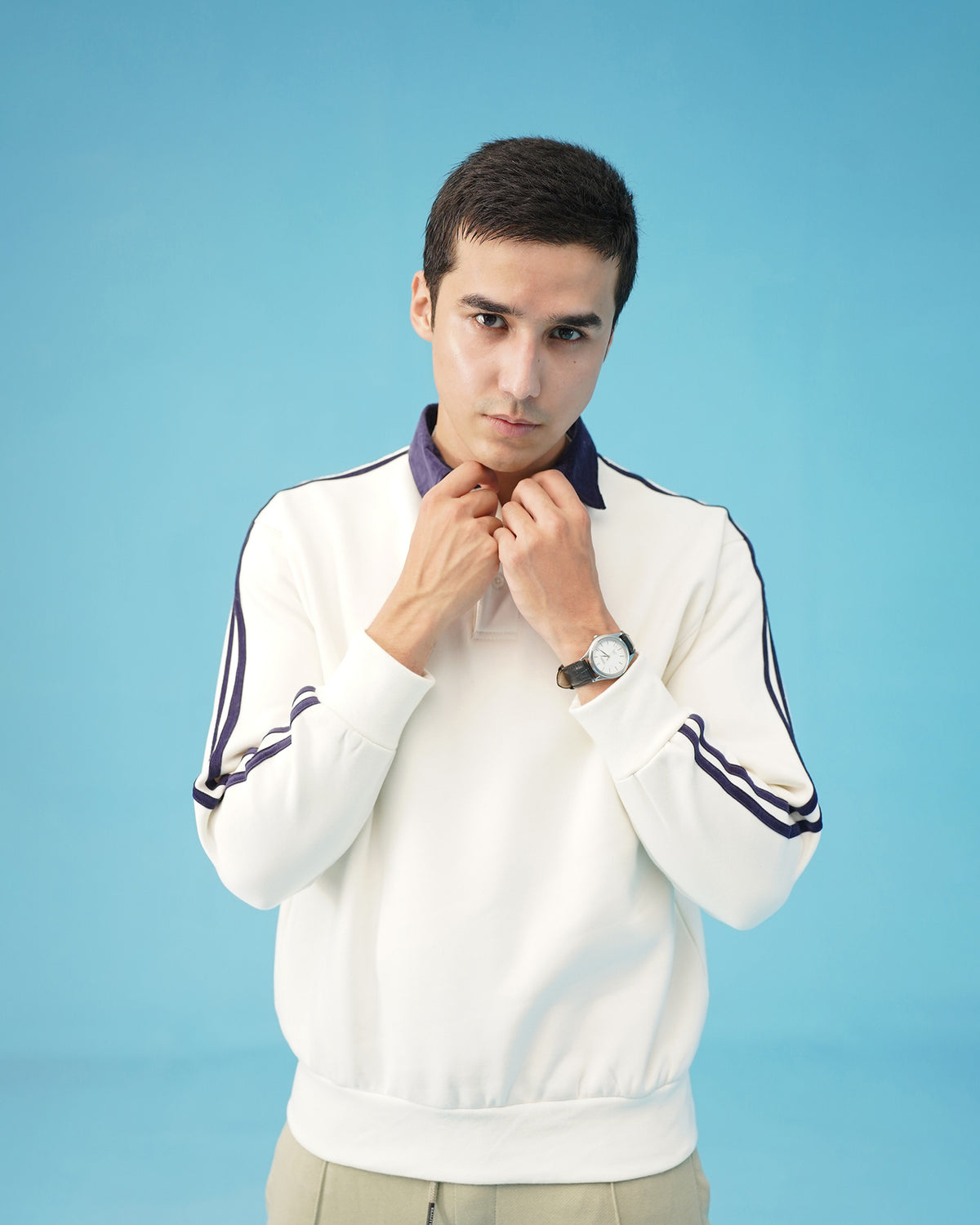 CONTRAST COLLAR JUMPER