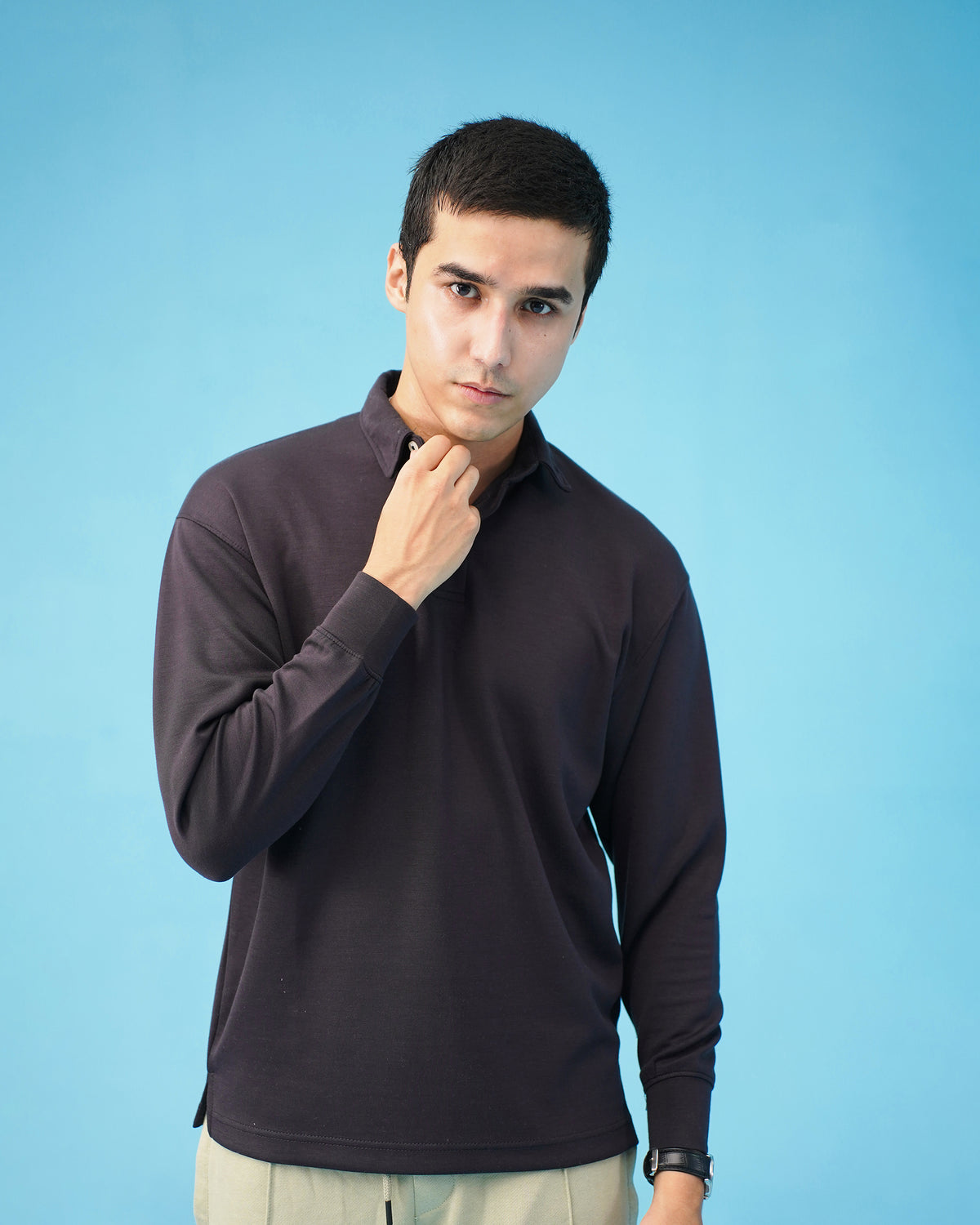 SOLID GRAY POLO