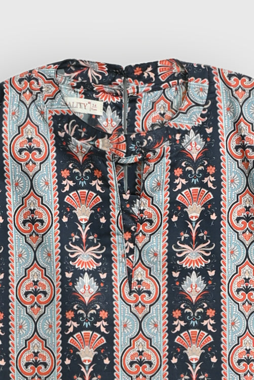 NAVY ETHNIC POP CO-ORD SET Reality