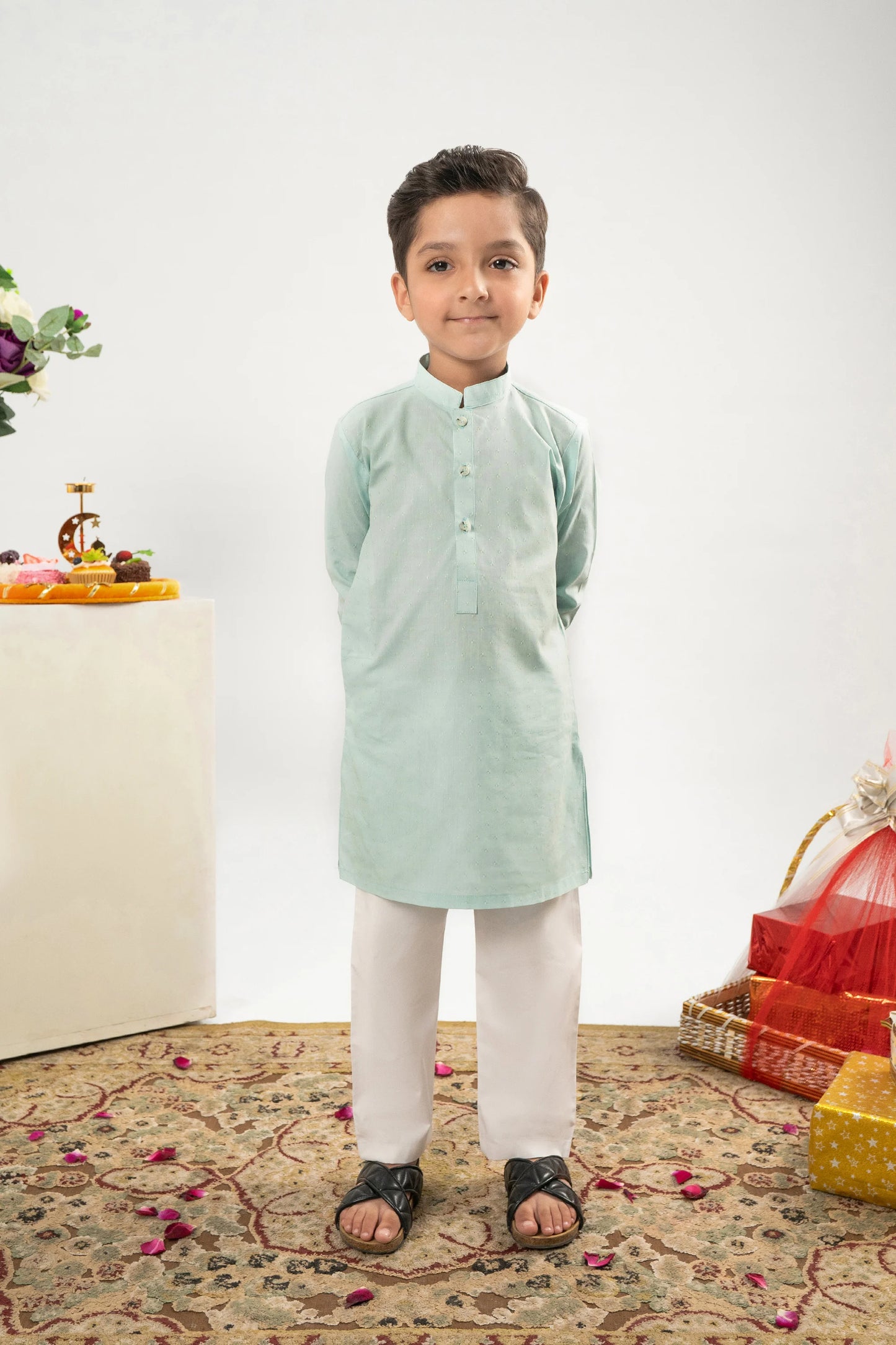 BOYS SEE GREEN KURTA Reality