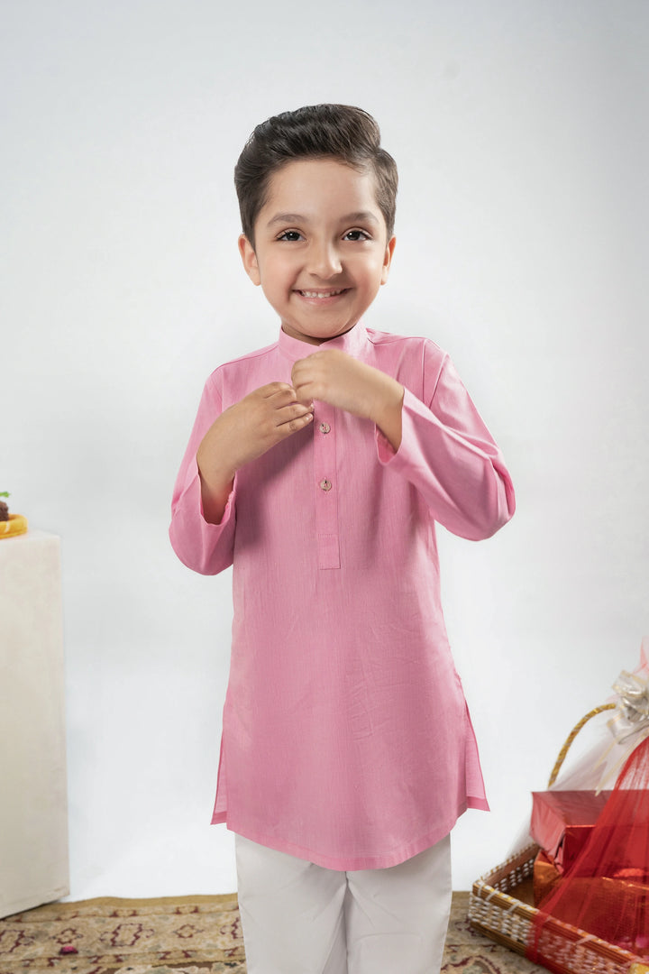 BOYS LIGHT PINK KURTA Reality