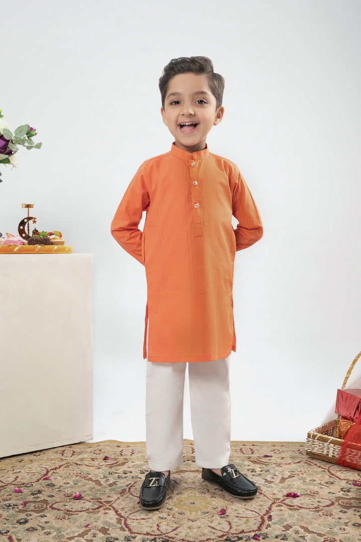 BOYS ORANGE KURTA Reality