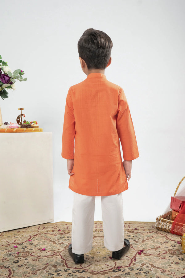 BOYS ORANGE KURTA Reality