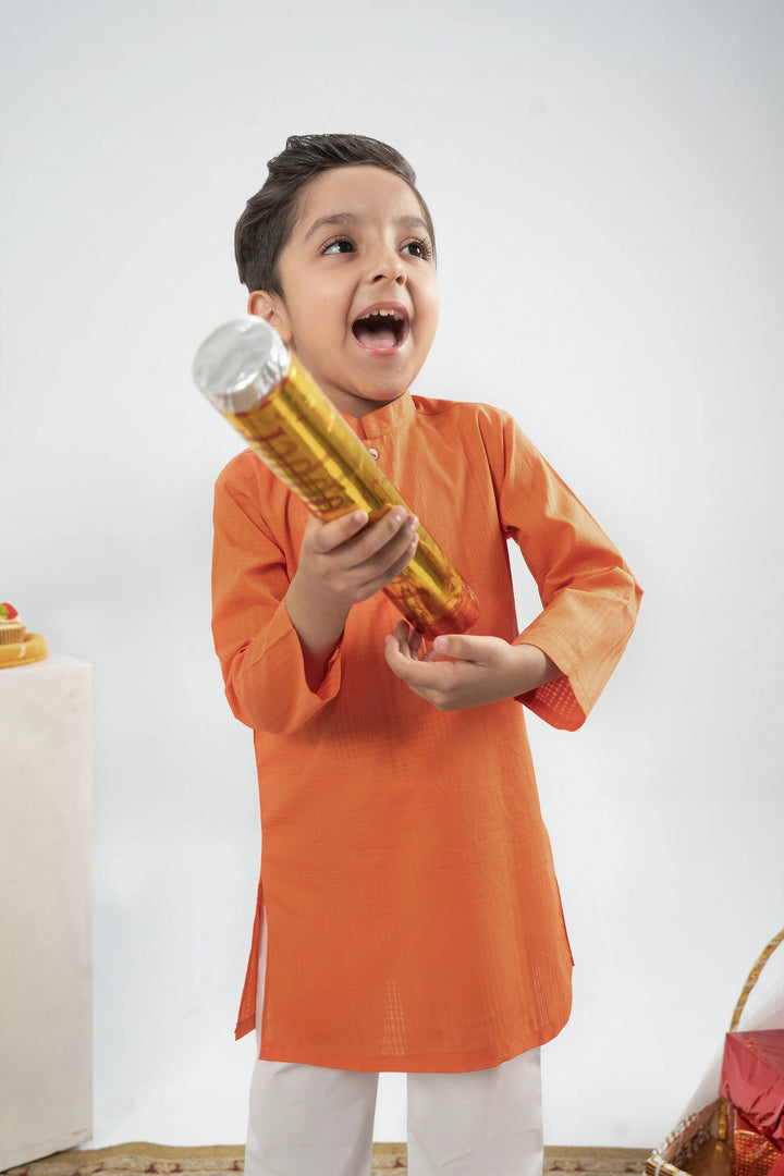 BOYS ORANGE KURTA Reality