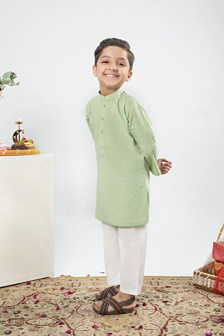 BOYS LIGHT GREEN KURTA Reality