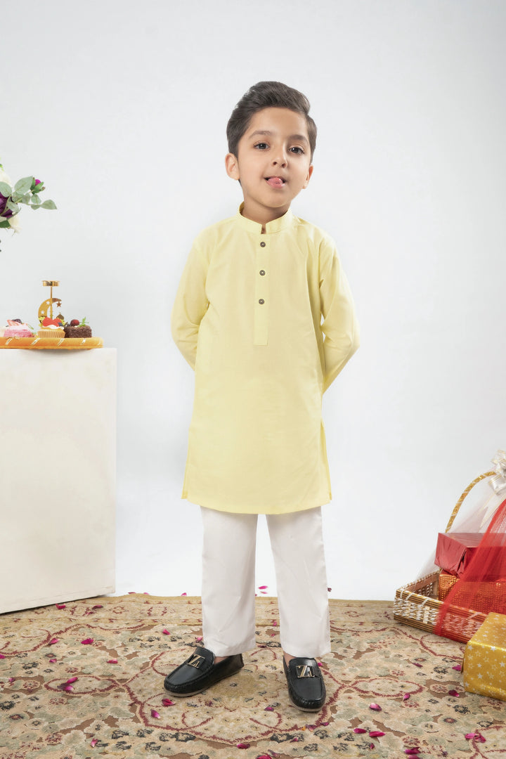 BOYS LEMON KURTA Reality