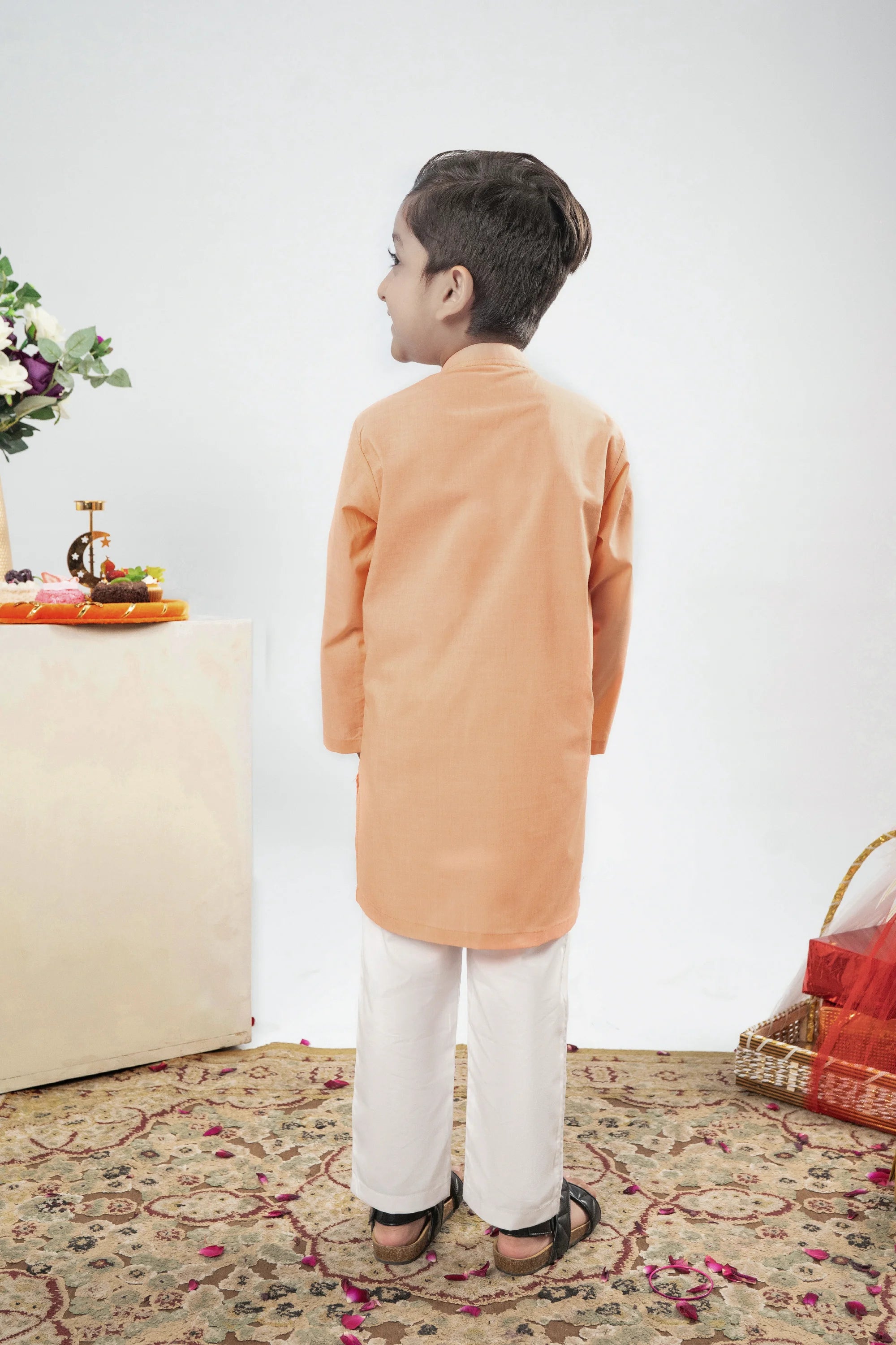 BOYS PEACH KURTA Reality