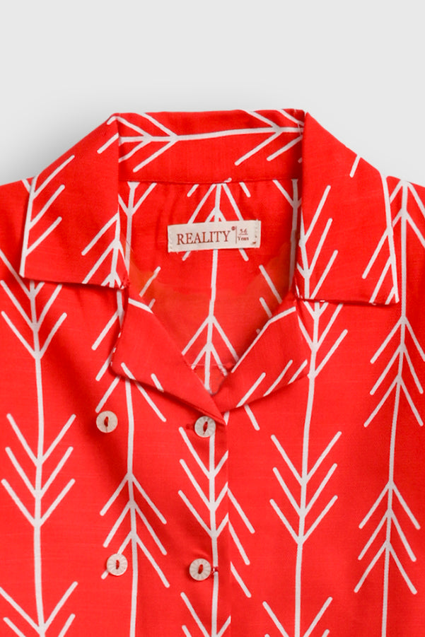 PATTERN POP RED CO-ORD SET Reality