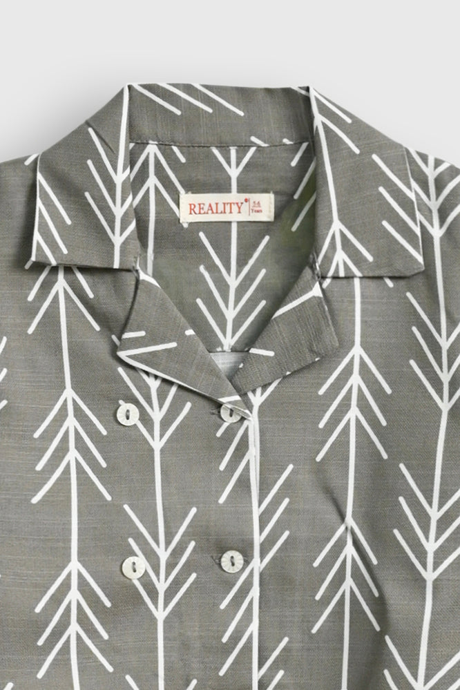 PATTERN POP GRAY CO-ORD SET Reality