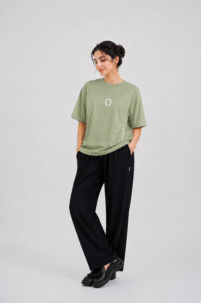 OTROVERT GRAPHIC OLIVE TEE Reality