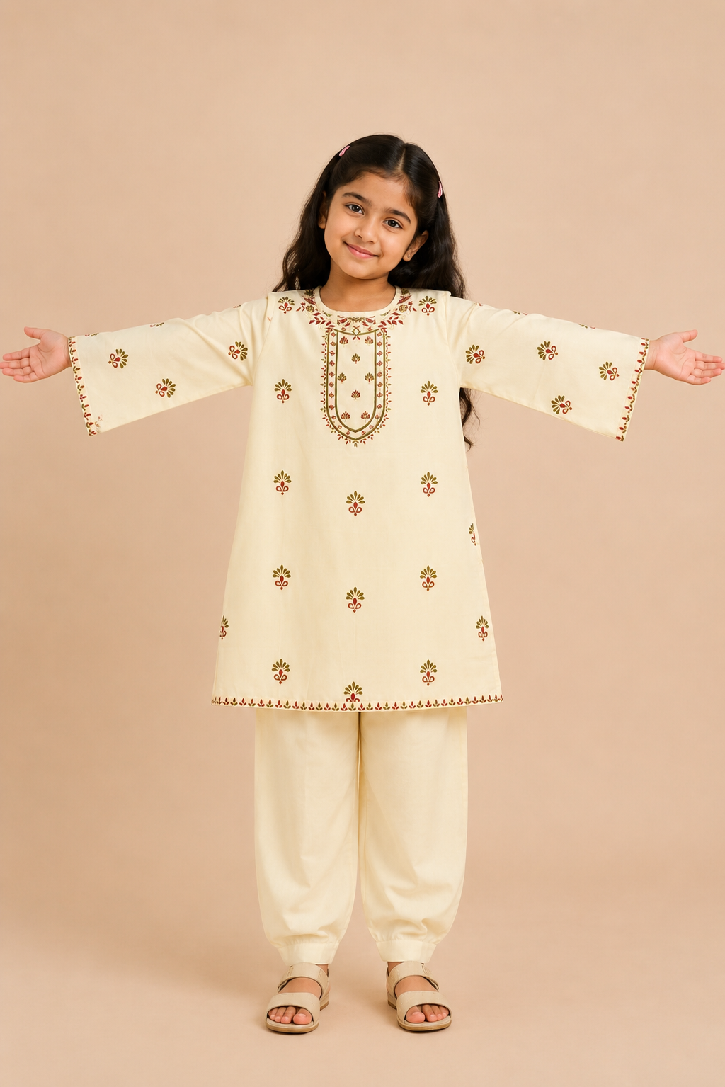 2 piece MEHER-E-GULL CREAM SUIT Reality