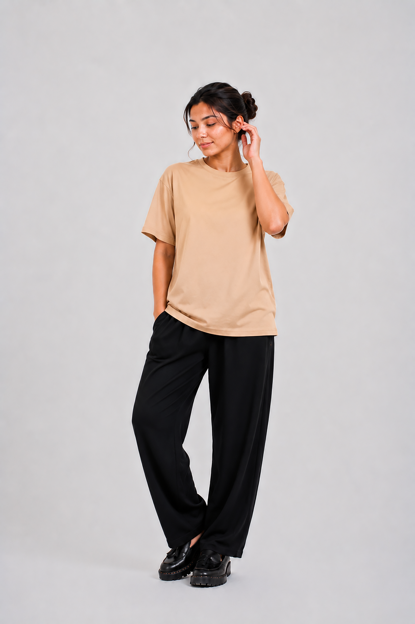 LADIES DOWN SHOULDER SKIN T-SHIRT Reality