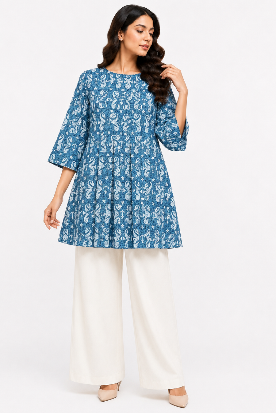 TURQUOISE SCARLET SYMPHONY FROCK Reality