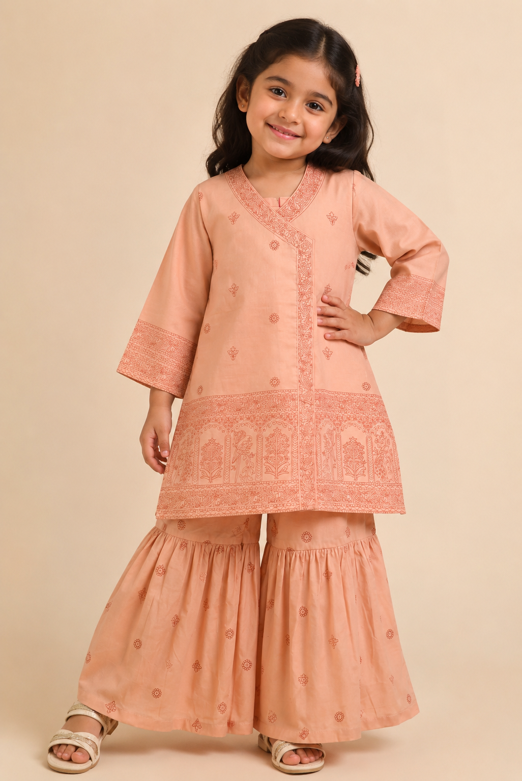 2 piece AFREEN ANGRAKHA PEACH SUIT Reality