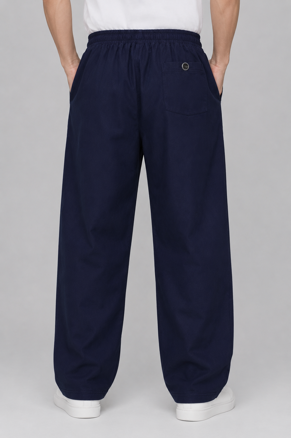 NAVY LINEN TROUSER Reality