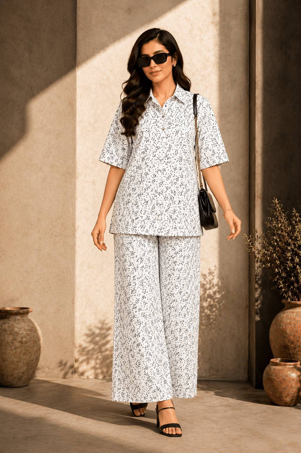 WHISPERING PETALS OFF WHITE CO ORD SET Reality