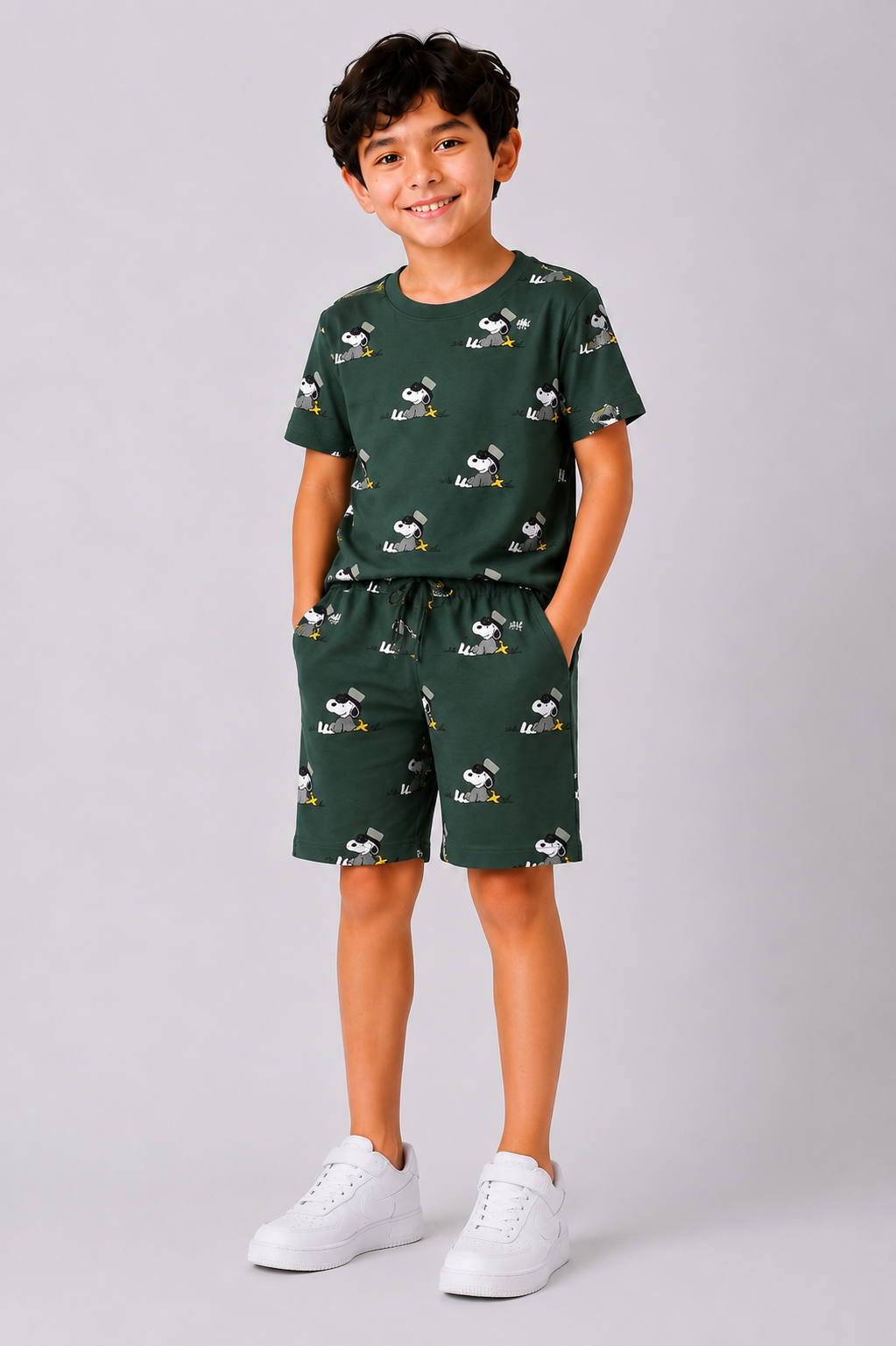 ARMY GREEN PRINTED T-SHIRT Reality