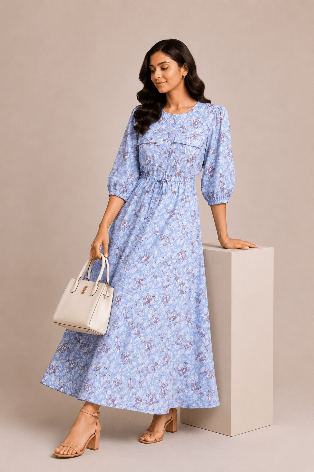 OBSIDIAN FLORAL SKY FROCK Reality