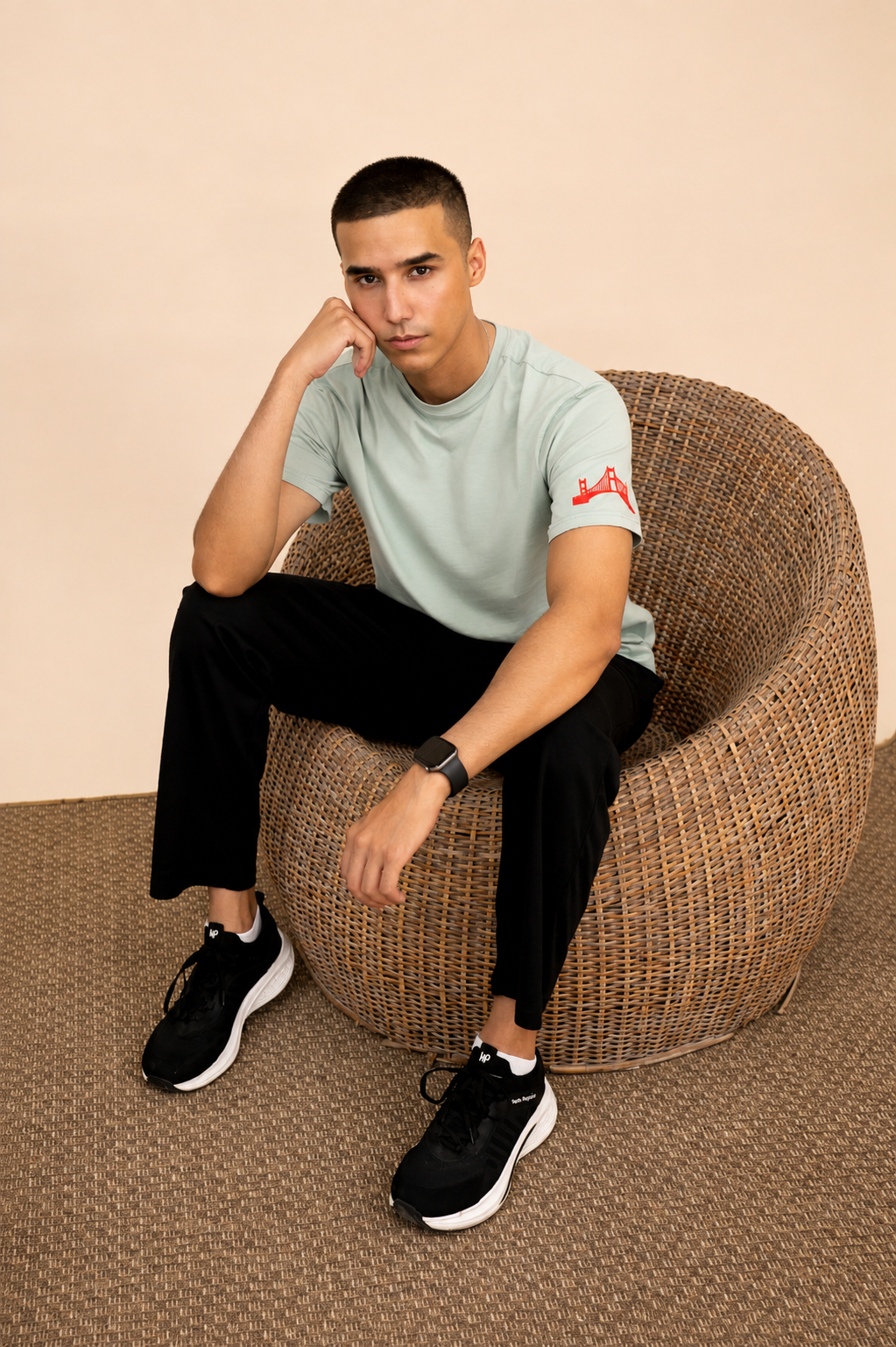 LIGHT GREEN LYCRA JERSEY BROOKLYN GRAPHIC TEE Reality